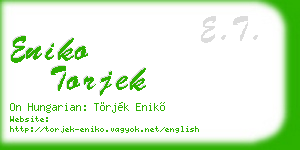 eniko torjek business card