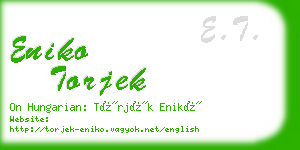 eniko torjek business card